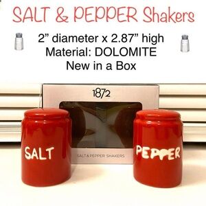 1872 Red Salt & Pepper Shakers